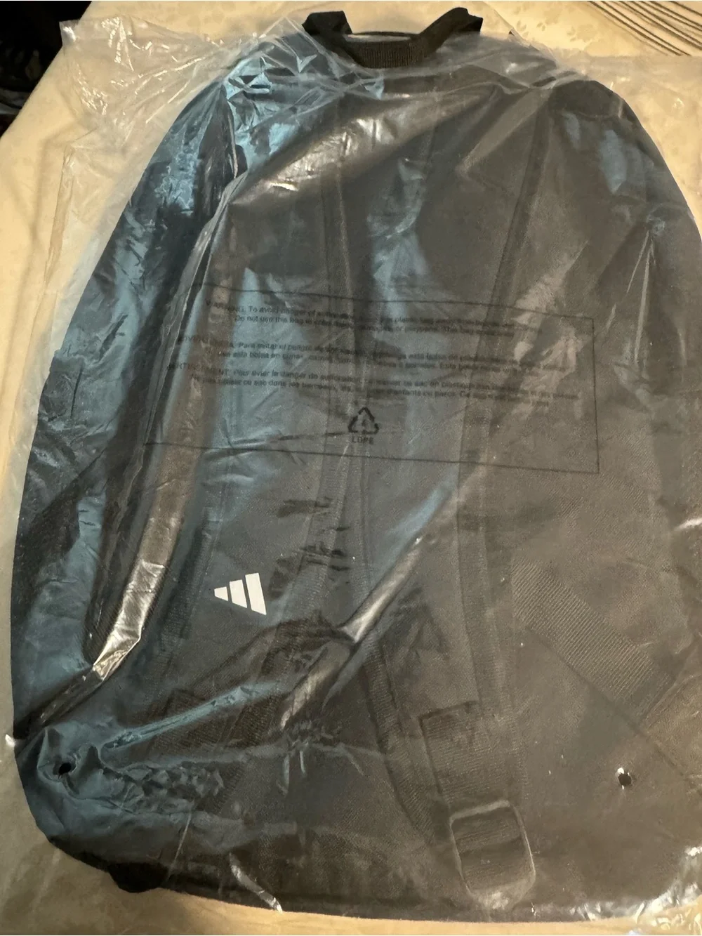 adidas Black Jacket with White Piping